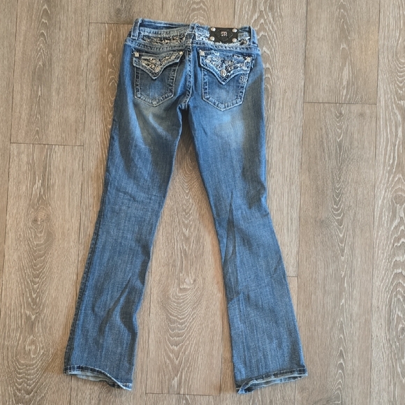 Miss Me Blue Flare Wide Leg Jeans - Picture 2 of 2